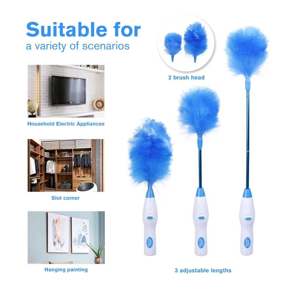 Plumeau électrique réglable avec 2 brosses incluses