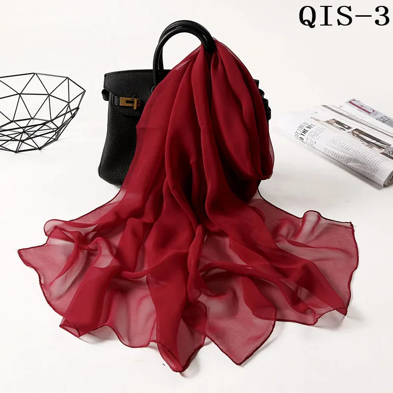 Foulard léger en mousseline de soie - 24 Couleurs