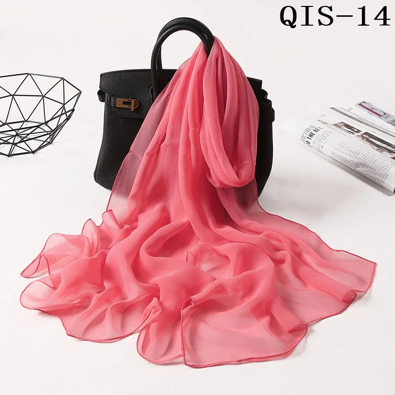 Foulard léger en mousseline de soie - 24 Couleurs