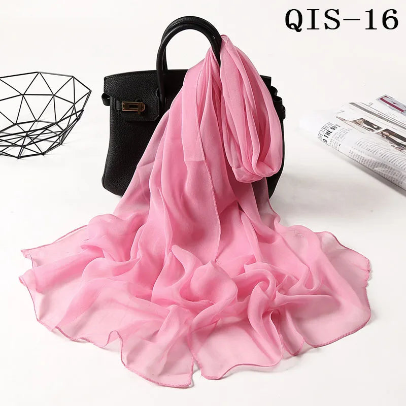 Foulard léger en mousseline de soie - 24 Couleurs