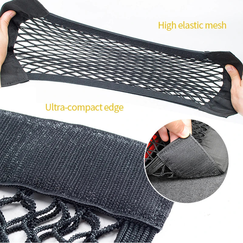 Lot de 2 Filets Velcro de Rangement pour Coffre de Voiture