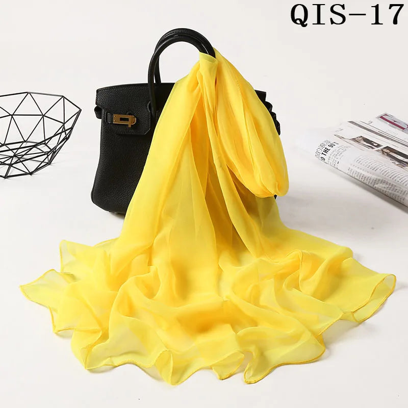 Foulard léger en mousseline de soie - 24 Couleurs