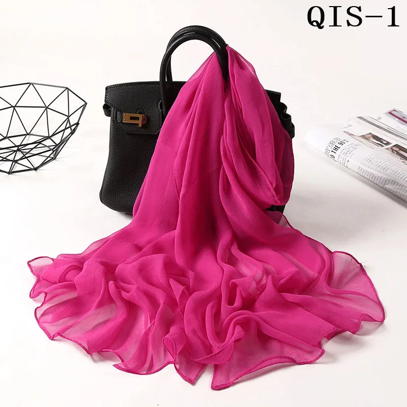 Foulard léger en mousseline de soie - 24 Couleurs