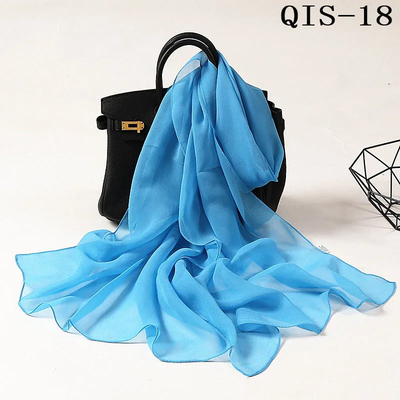 Foulard léger en mousseline de soie - 24 Couleurs
