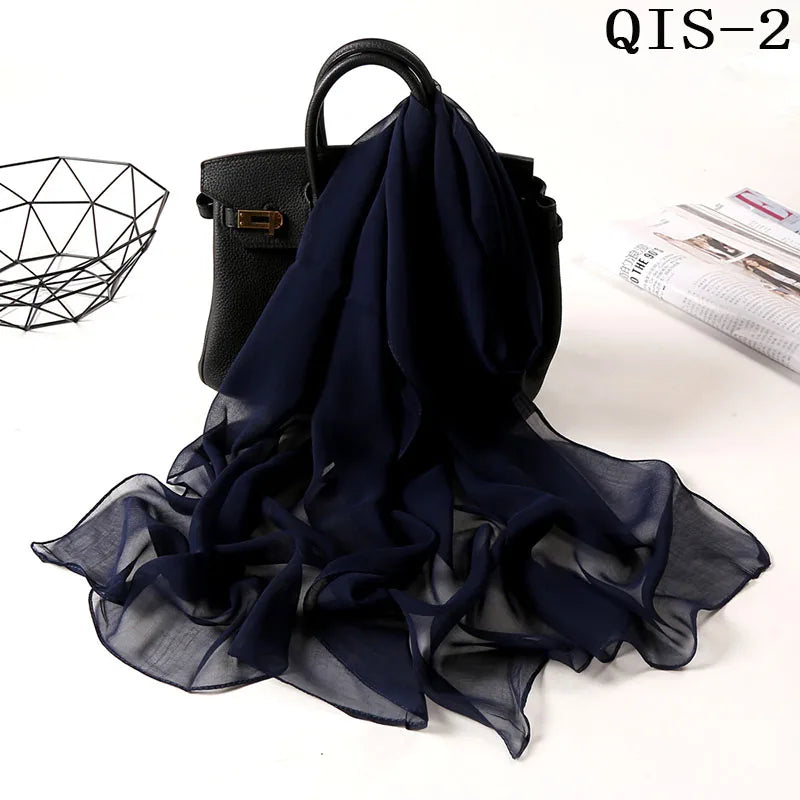 Foulard léger en mousseline de soie - 24 Couleurs
