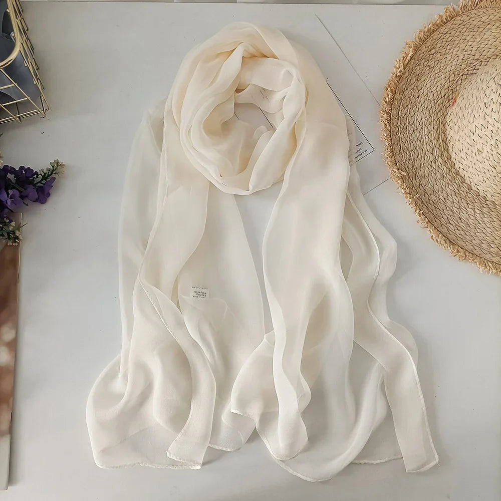 Foulard léger en mousseline de soie - 24 Couleurs