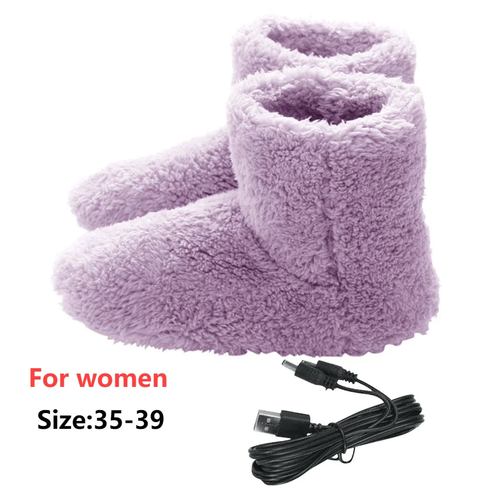 Pantoufles Bottes Chauffantes USB en Peluche Douce