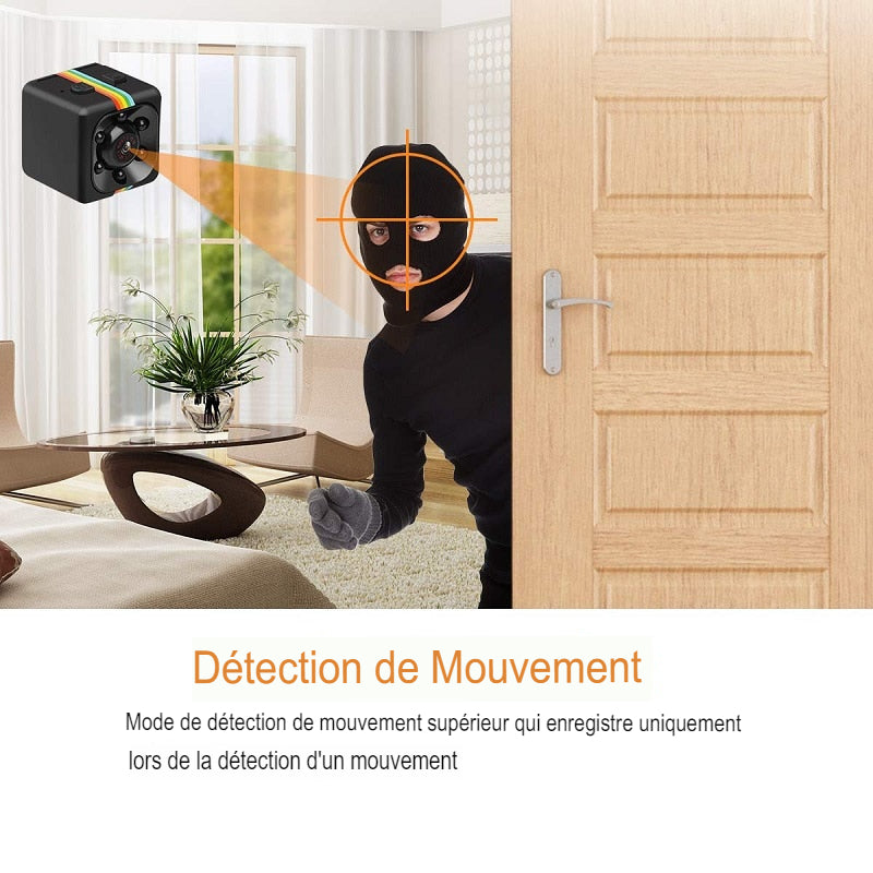 Mini caméra de surveillance 1080P + Carte SD 8G OFFERTE