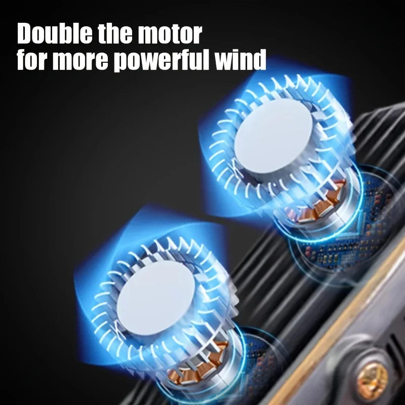 Ventilateur de bureau portable à double moteur — USB