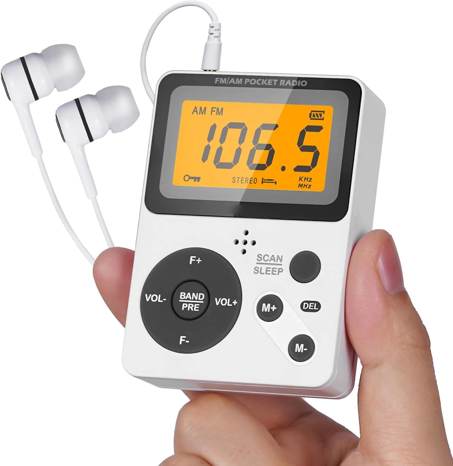 Radio de Poche AM/FM à Piles – Excellente Réception – Prise Casque – Portable pour Maison & Voyage