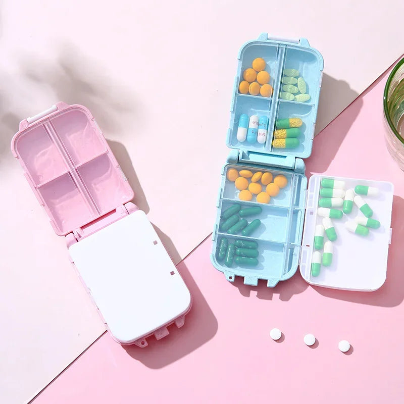 Mini Pilulier Organisateur de Voyage - 8 Compartiments