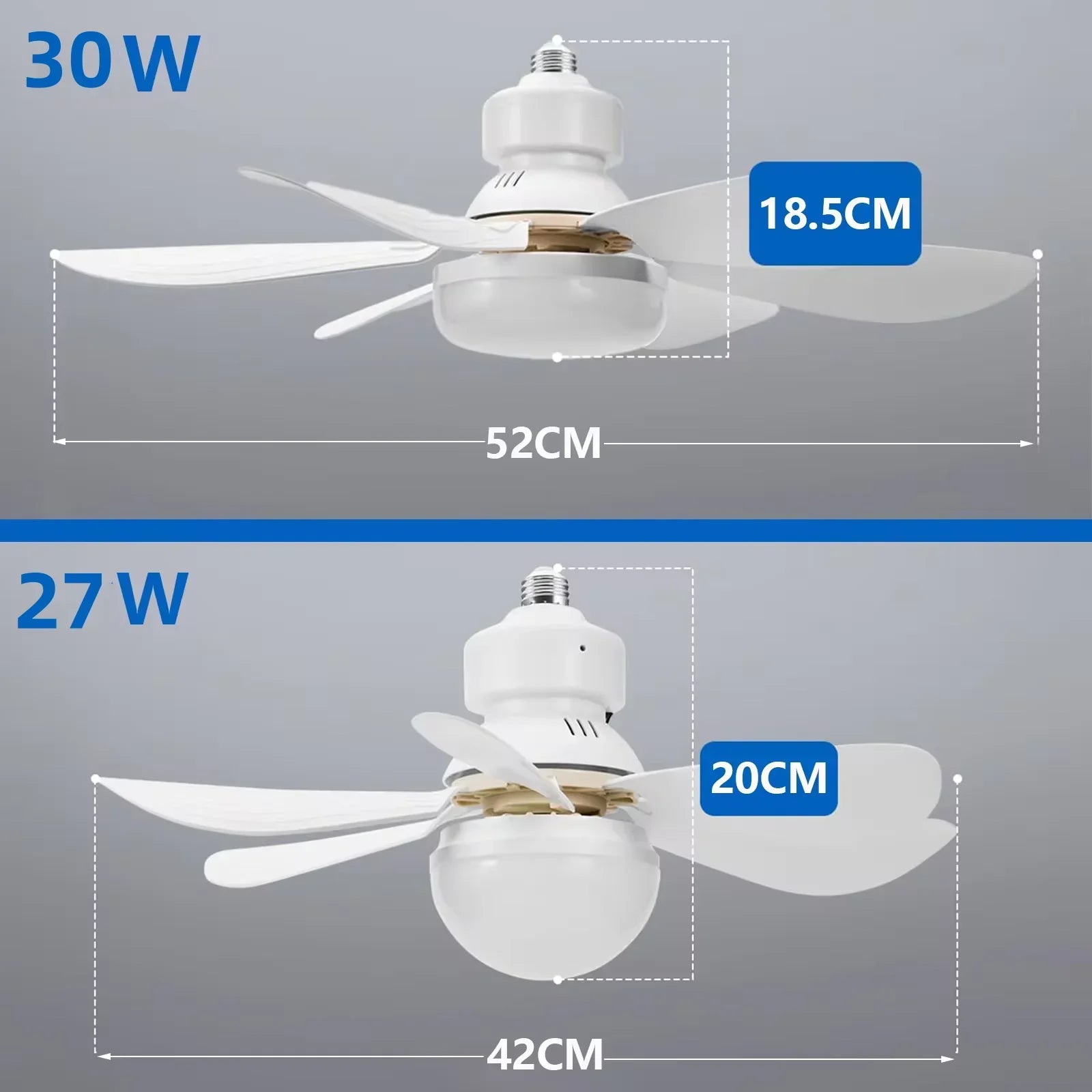 Ventilateur de Plafond LED Silencieux avec Télécommande