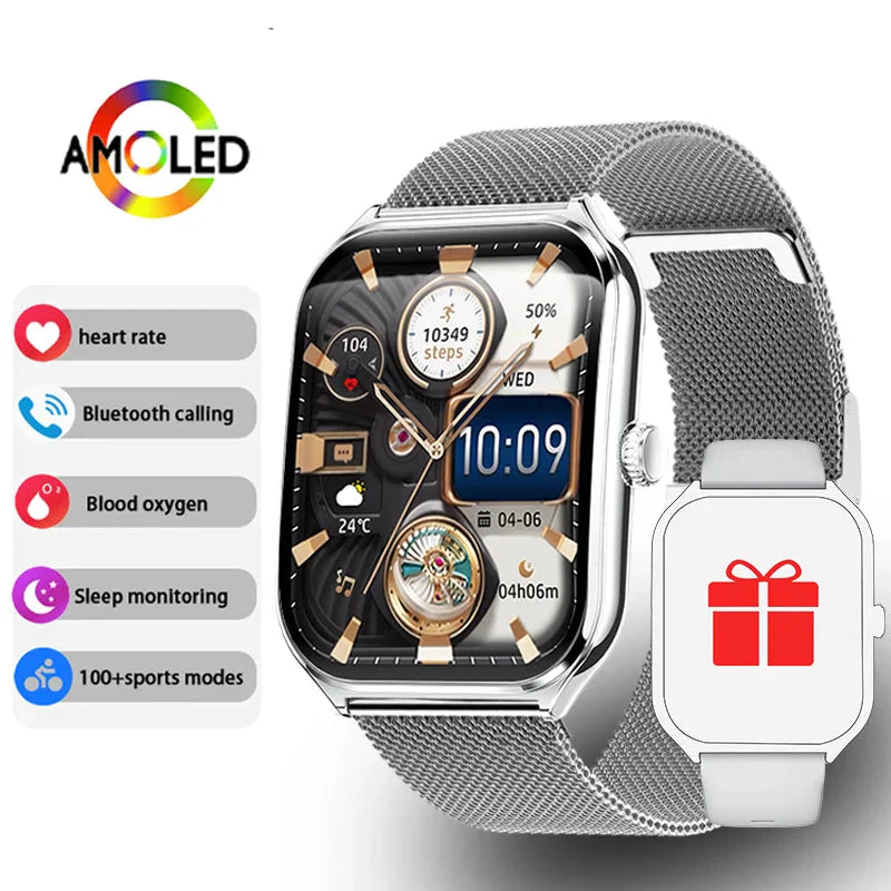 Montre Connectée Ultra Fine - Écran AMOLED HD 1.96" + 1 Bracelet OFFERT