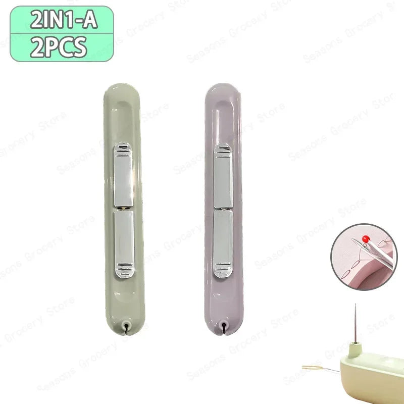 Outil de Couture 2-en-1 – Enfile-Aiguille & Découseur – Accessoire Pratique pour Couture, Broderie & Point de Croix - 3 ACHETÉS = 1 OFFERT