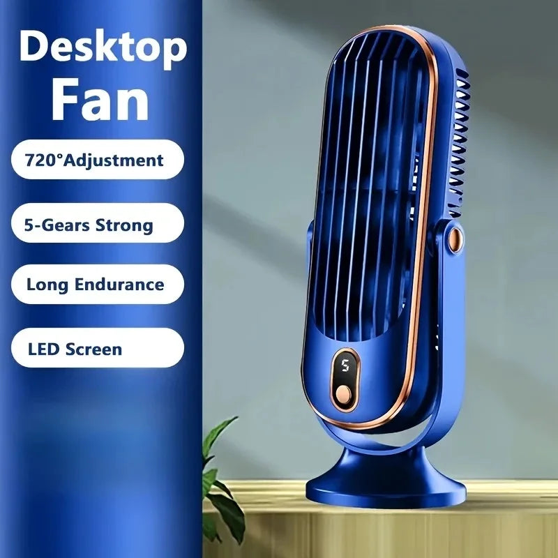 Ventilateur de bureau portable à double moteur — USB