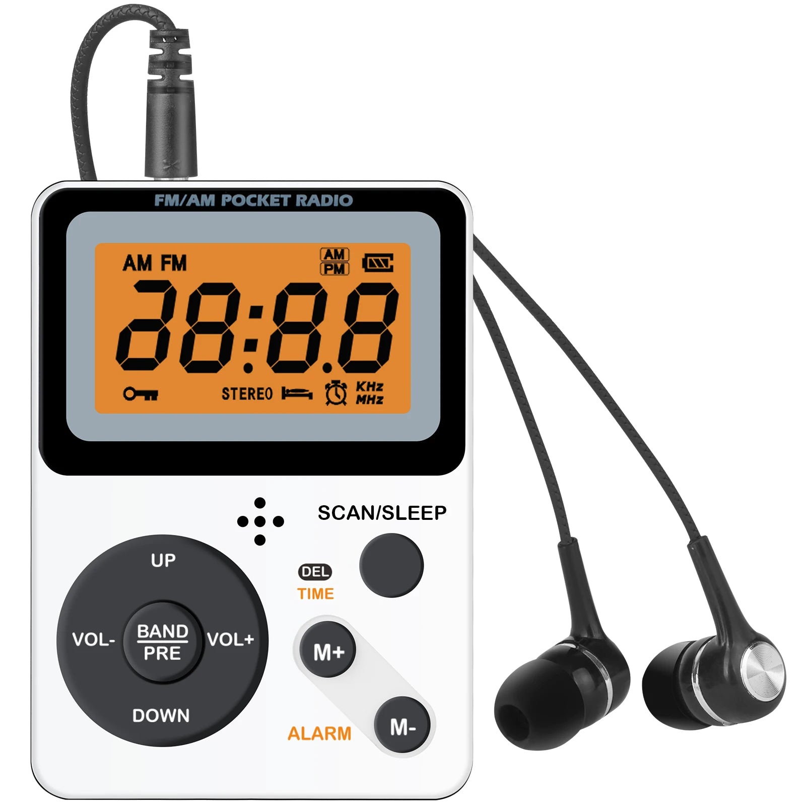 Radio de Poche AM/FM à Piles – Excellente Réception – Prise Casque – Portable pour Maison & Voyage