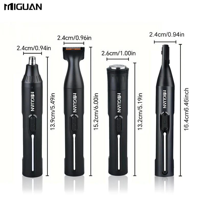 Tondeuse 4 en 1 Rechargeable – Nez, Barbe, Sourcils