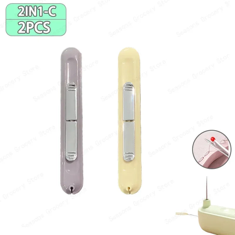 Outil de Couture 2-en-1 – Enfile-Aiguille & Découseur – Accessoire Pratique pour Couture, Broderie & Point de Croix - 3 ACHETÉS = 1 OFFERT