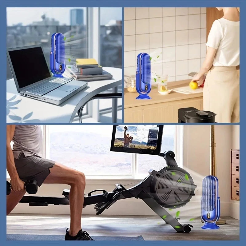 Ventilateur de bureau portable à double moteur — USB