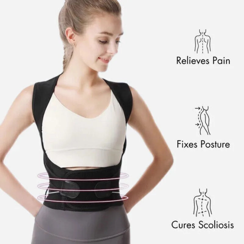 Correcteur de Posture Réglable – Soulage le Mal de Dos