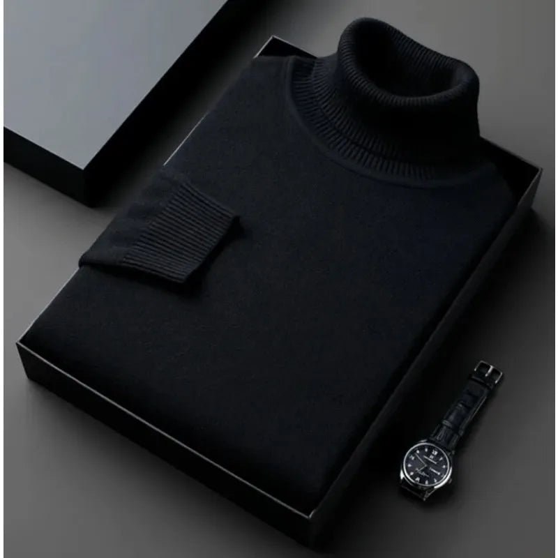 Pull à col roulé vintage pour hommes