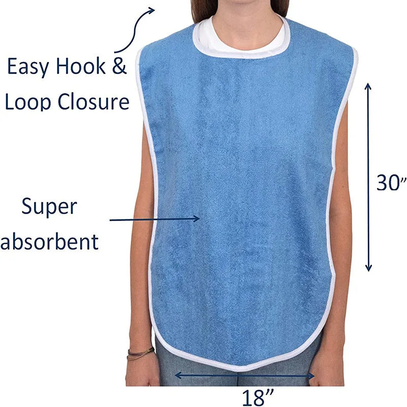 Bavoir XXL pour adulte en Microfibre lavable et réutilsable