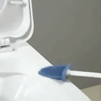 Kit Brosse de Toilette Silicone Souple + Brosse de Nettoyage