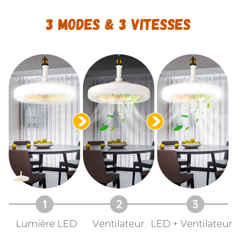 Ventilateur de Plafond Moderne À LED