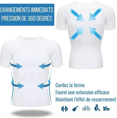 T-Shirt Gainant Amincissant - Homme