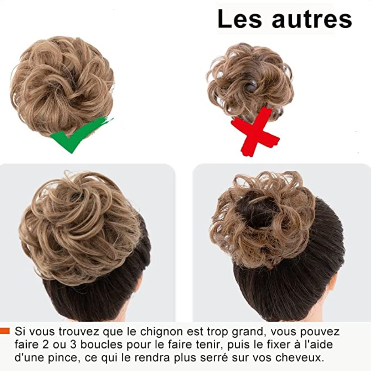 Chouchou effet faux chignon décoiffé