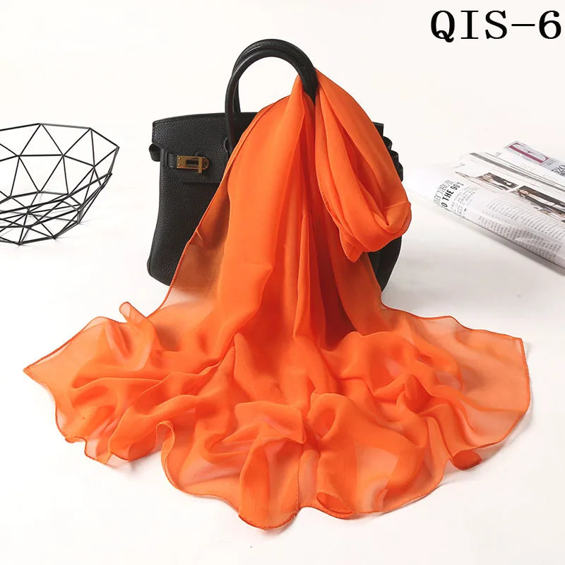 Foulard léger en mousseline de soie - 24 Couleurs