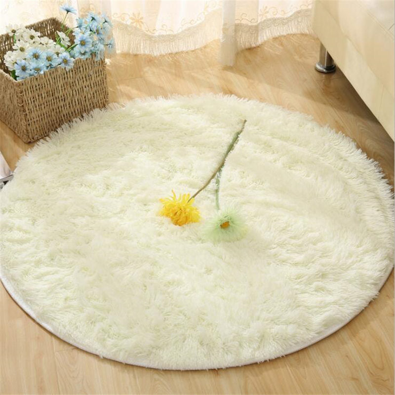 Tapis rond ultra-doux  - Imitation fourrure