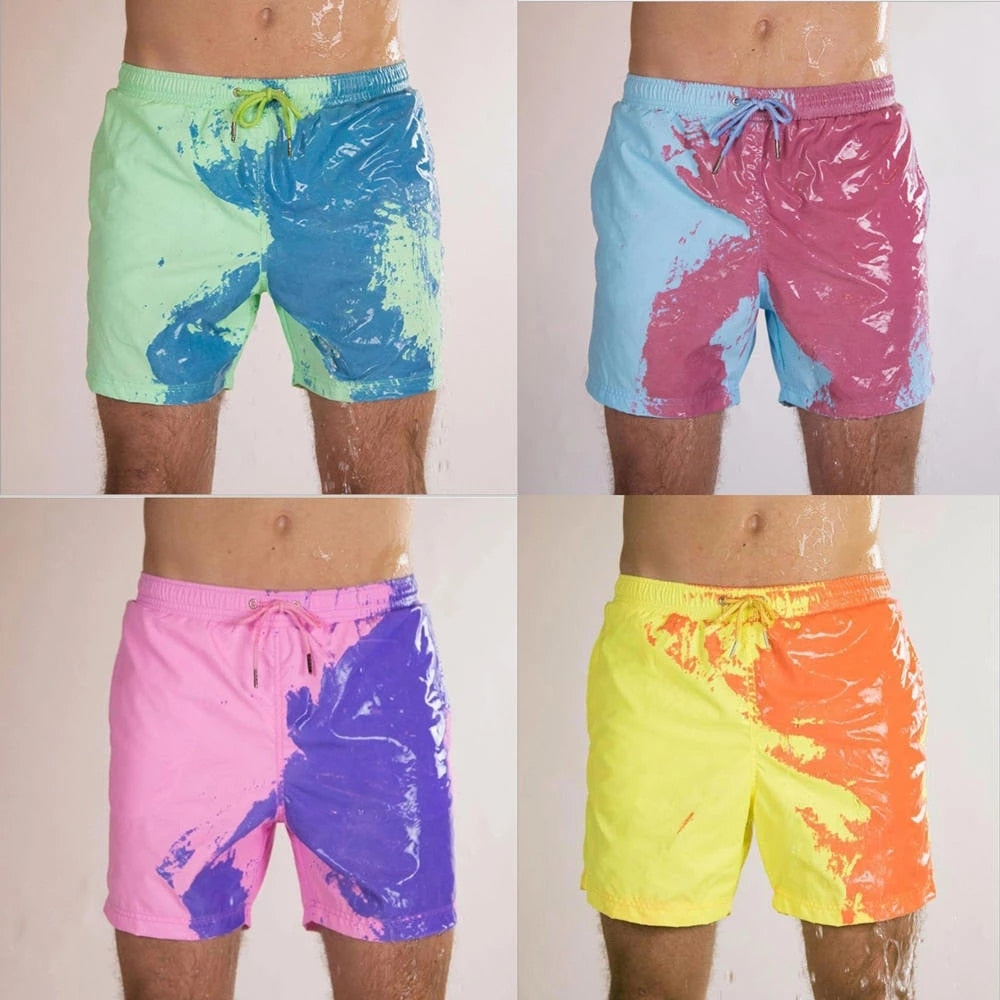 Short de bain couleur changeante