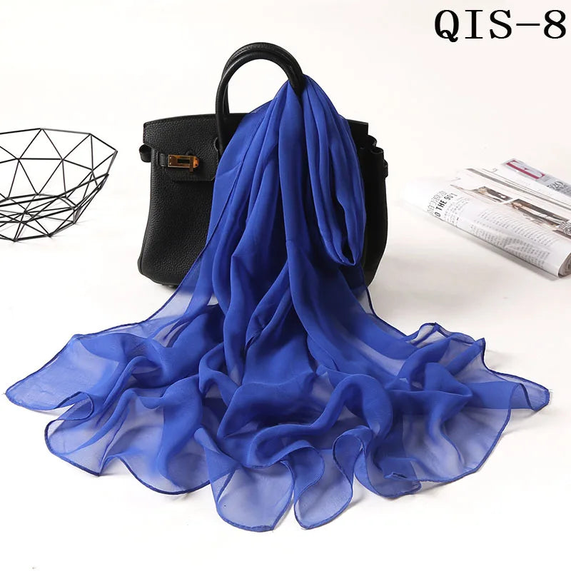Foulard léger en mousseline de soie - 24 Couleurs