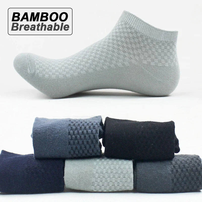 5 Paire de socquettes respirantes en fibre de bambou