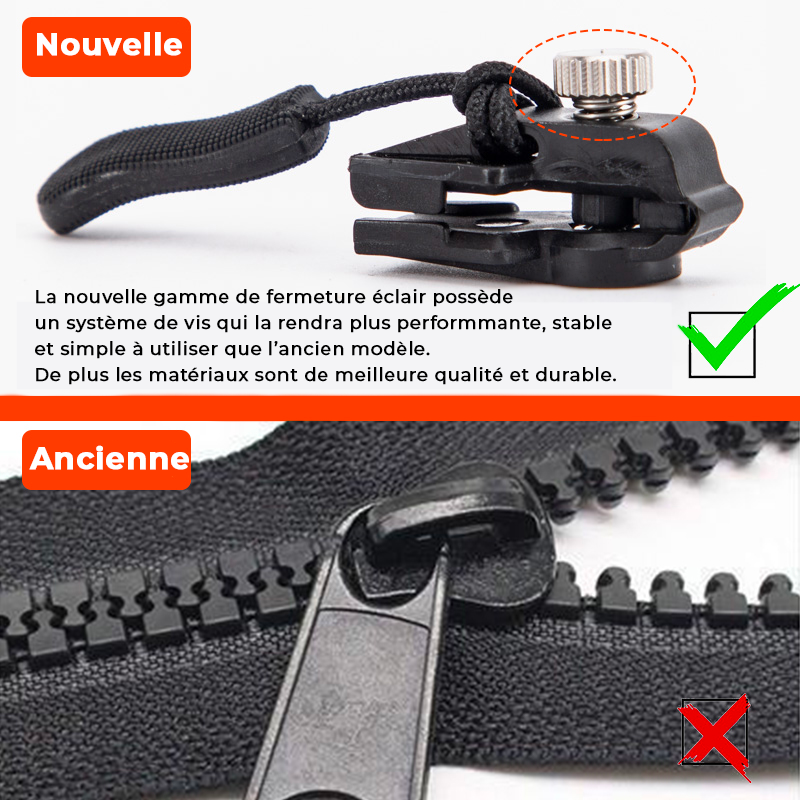 Zip' repair : Kit de réparation pour fermeture éclair (x6)