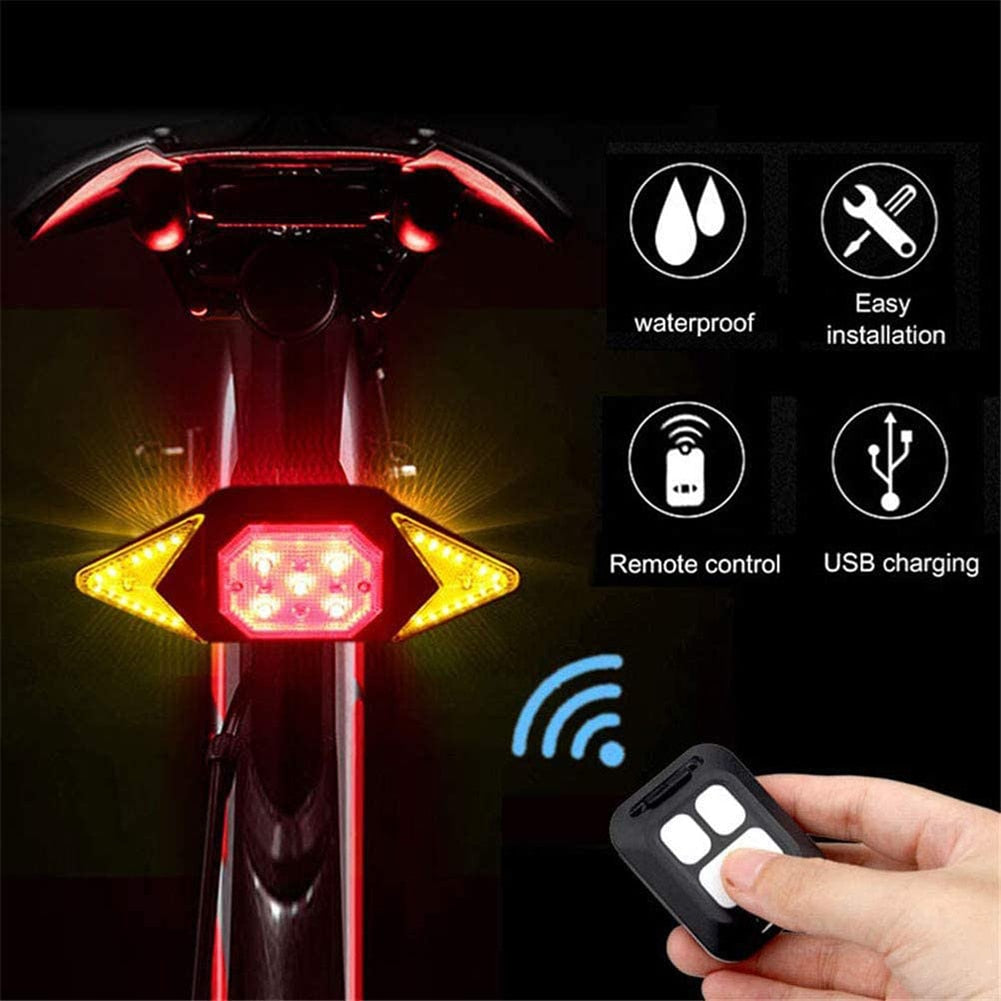 Feu arrière LED pour vélo avec télécommande