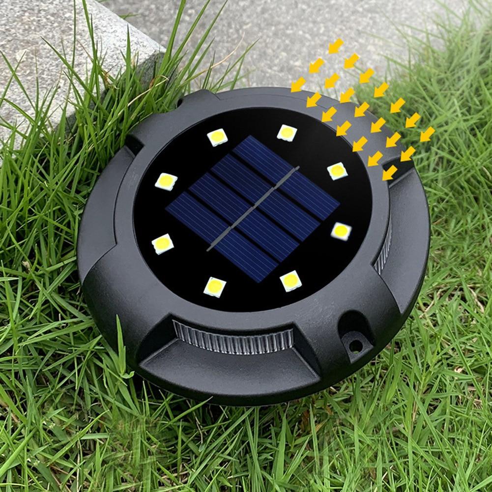 Lot de 4 Spots LED solaires discrets pour jardin