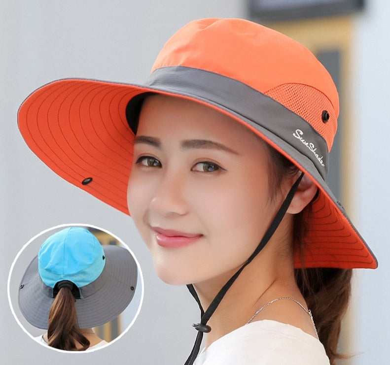 Chapeau anti-uv pliable