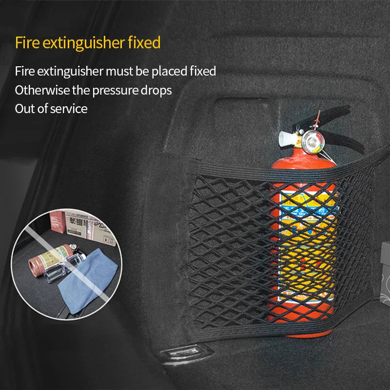 Lot de 2 Filets Velcro de Rangement pour Coffre de Voiture