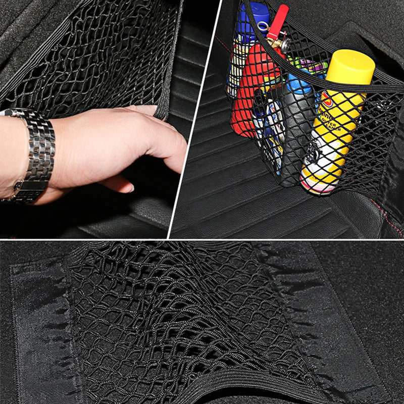 Lot de 2 Filets Velcro de Rangement pour Coffre de Voiture