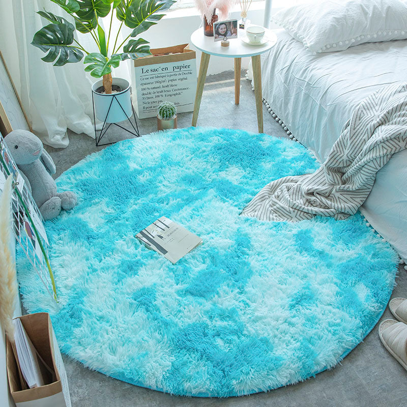 Tapis rond ultra-doux  - Imitation fourrure