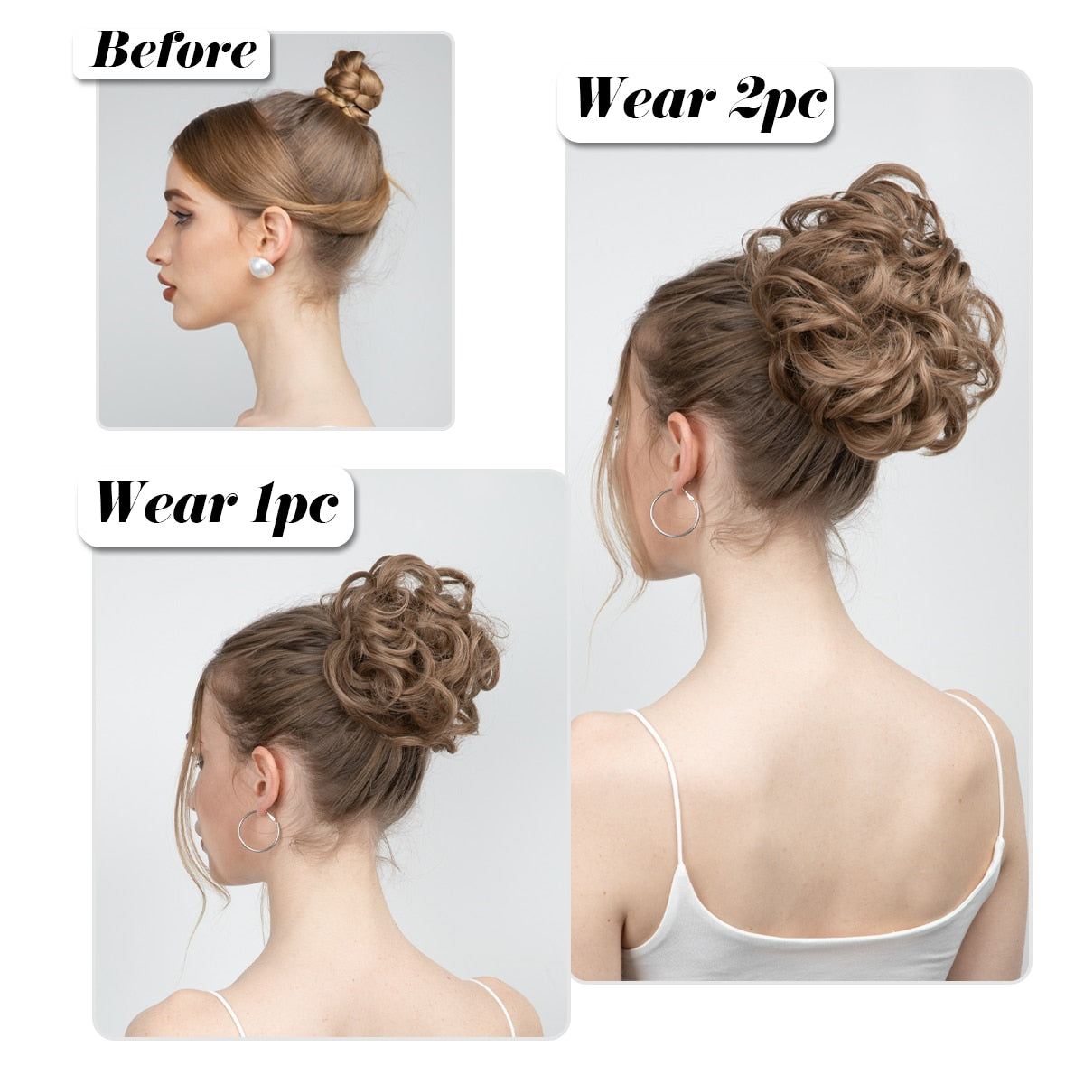 Chouchou effet faux chignon décoiffé