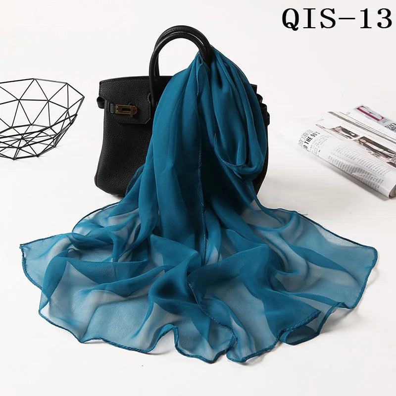 Foulard léger en mousseline de soie - 24 Couleurs