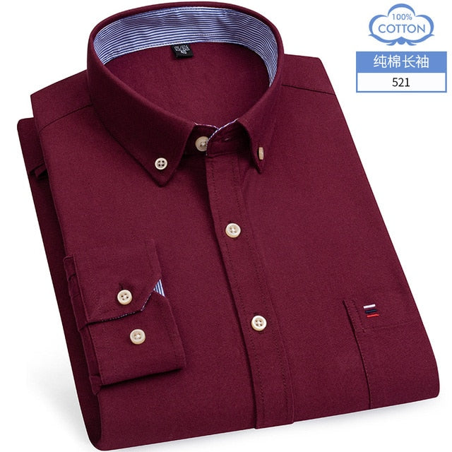 Chemise OXFORD en coton à manches longues