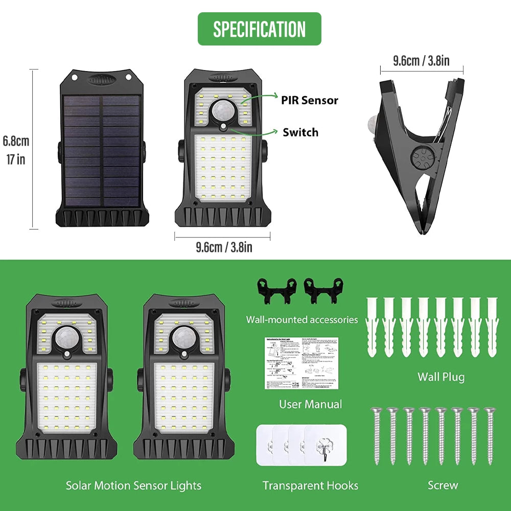 Lampe LED solaire à clipser