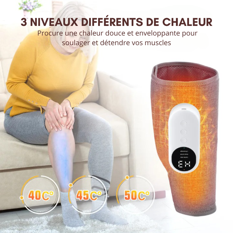 LEG PRO - Masseur de Jambes 360° chauffant - Meilleur retour veineux