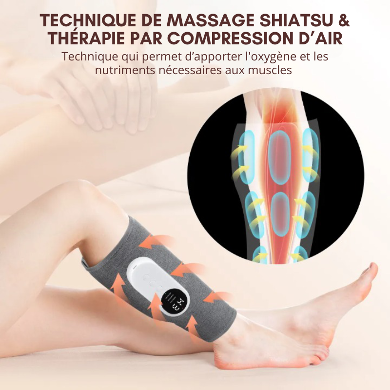 LEG PRO - Masseur de Jambes 360° chauffant - Meilleur retour veineux