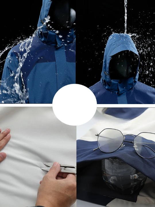 Manteau à Capuche Imperméable et Coupe-vent pour Homme