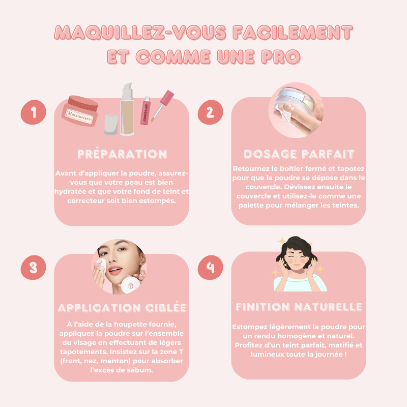 Poudre de Maquillage Correctrice Anti-rougeur